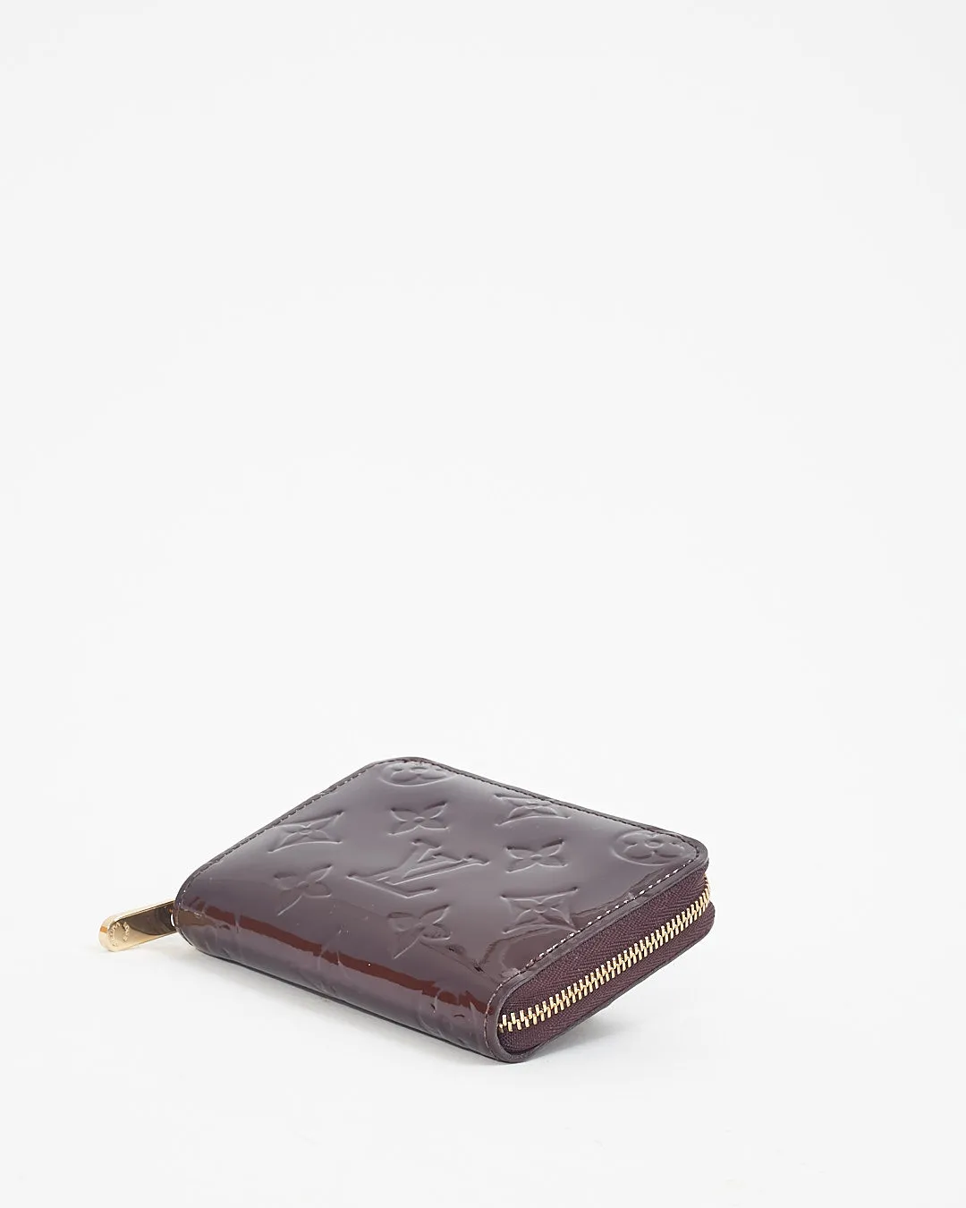 Louis Vuitton Amarante Vernis Monogram Patent Compact Zippy Wallet
