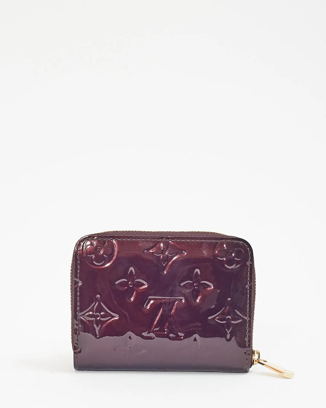 Louis Vuitton Amarante Vernis Monogram Patent Compact Zippy Wallet