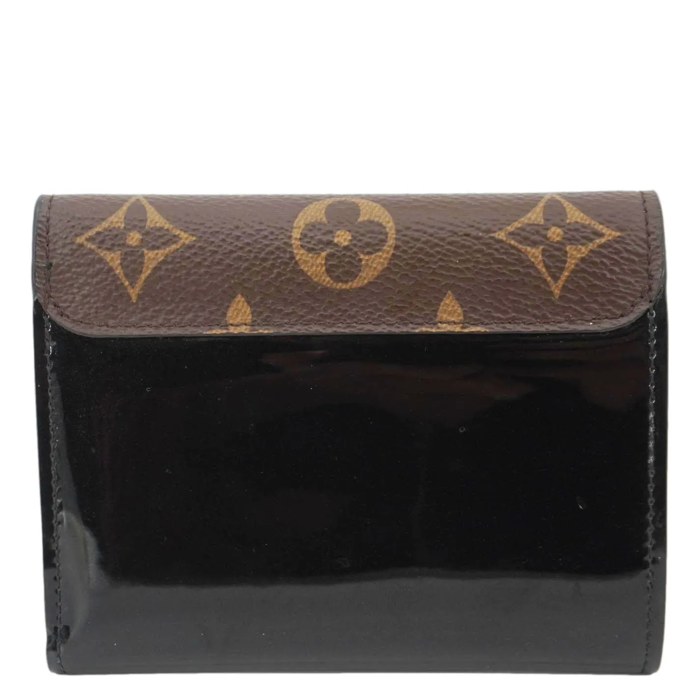 LOUIS VUITTON Cherrywood Monogram Canvas Compact Wallet Black