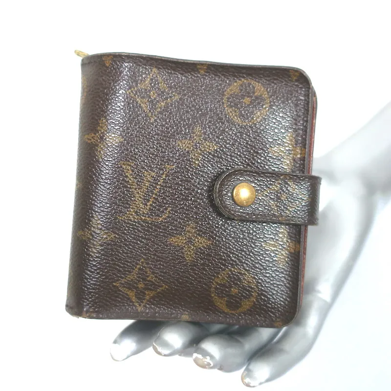 Louis Vuitton Compact Zip Wallet Brown Monogram Canvas