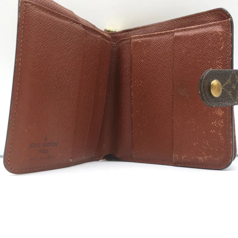Louis Vuitton Compact Zip Wallet Brown Monogram Canvas