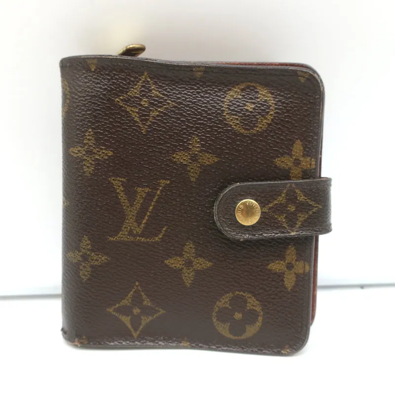 Louis Vuitton Compact Zip Wallet Brown Monogram Canvas