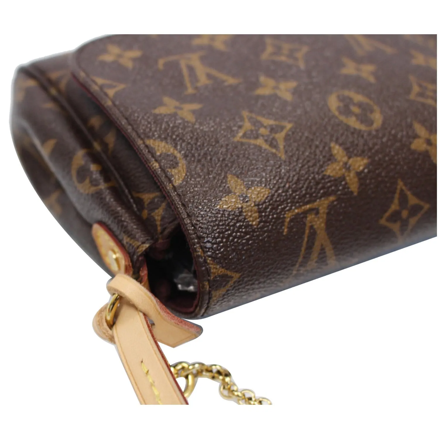LOUIS VUITTON Favorite MM Monogram Canvas Crossbody Bag Brown