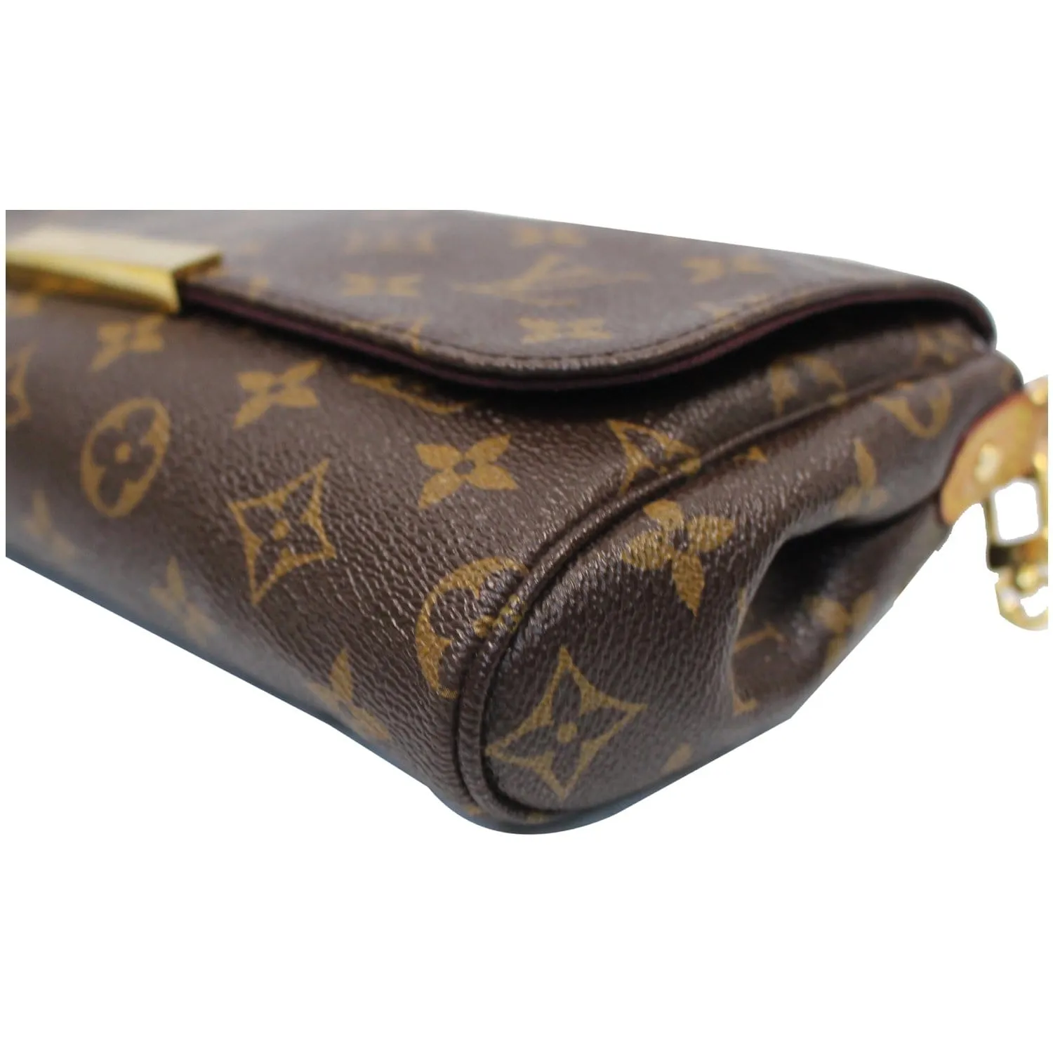 LOUIS VUITTON Favorite MM Monogram Canvas Crossbody Bag Brown