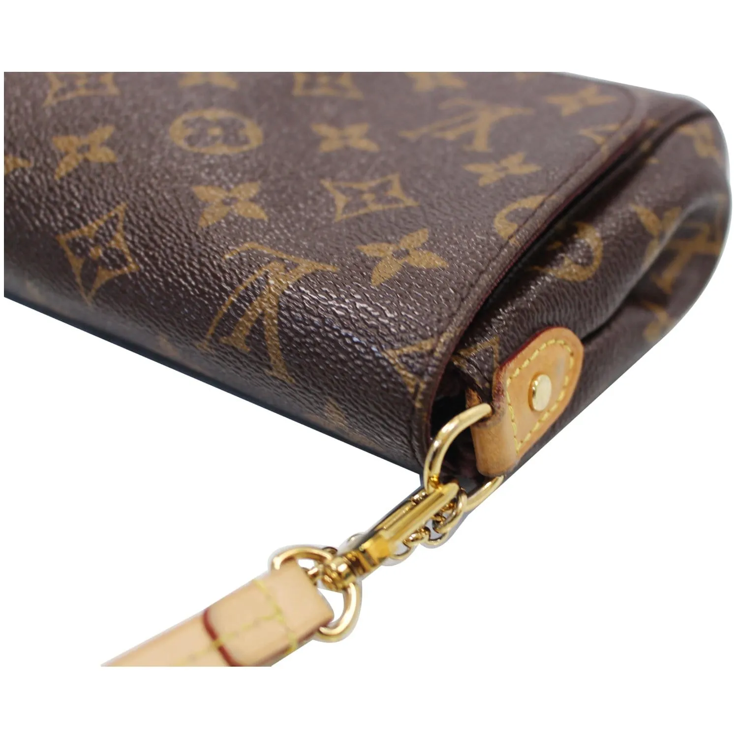 LOUIS VUITTON Favorite MM Monogram Canvas Crossbody Bag Brown