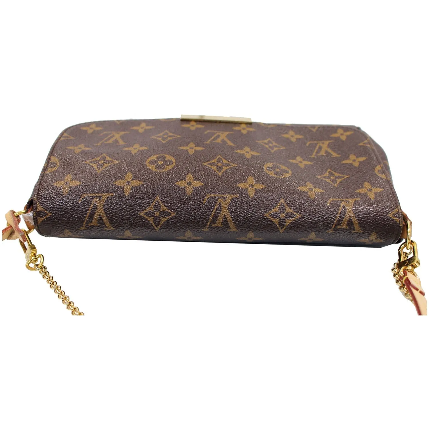 LOUIS VUITTON Favorite MM Monogram Canvas Crossbody Bag Brown