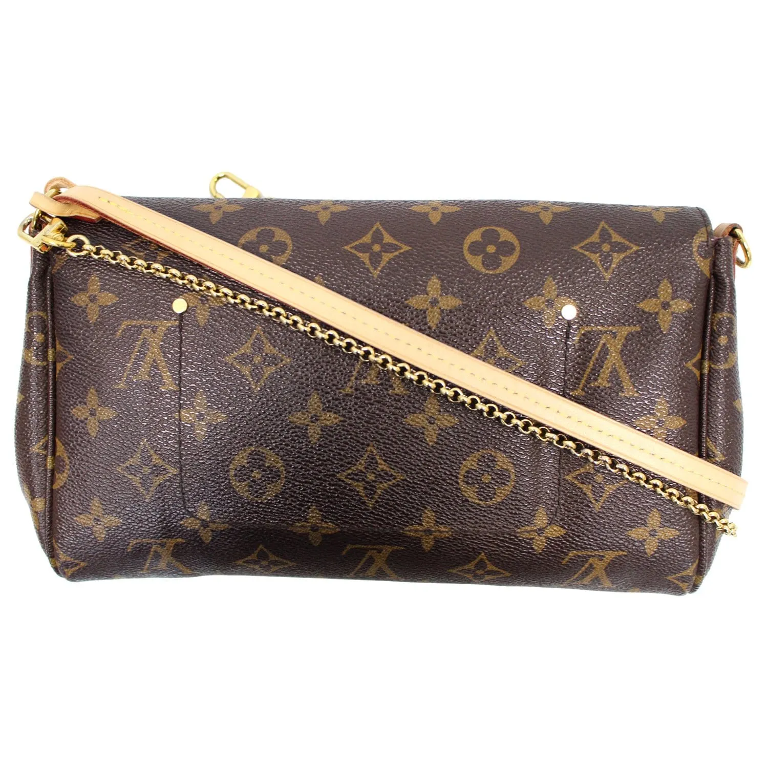 LOUIS VUITTON Favorite MM Monogram Canvas Crossbody Bag Brown