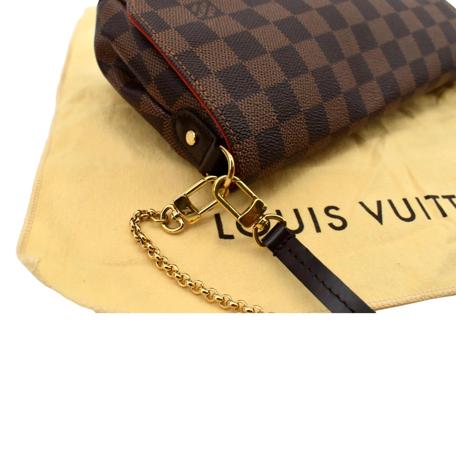 LOUIS VUITTON Favorite PM Damier Ebene Crossbody Bag Brown