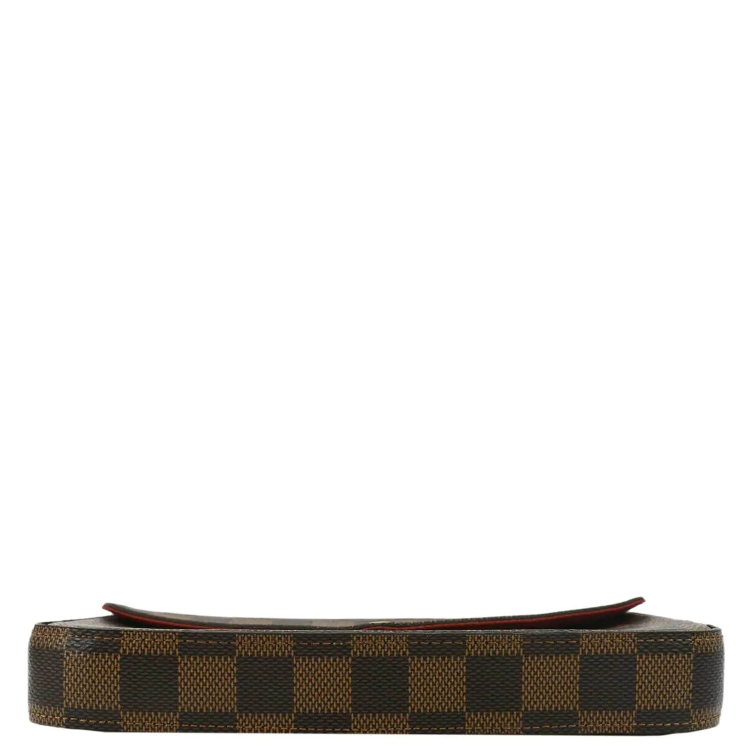LOUIS VUITTON Felicie Damier Ebene Pochette Crossbody Bag Brown