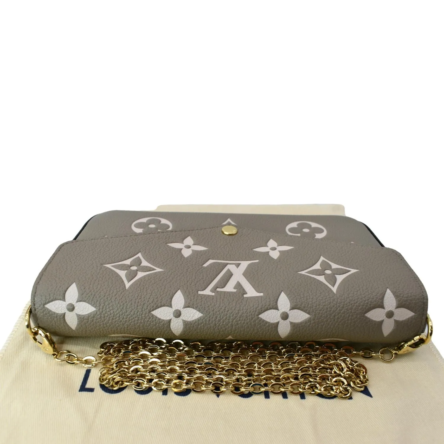 LOUIS VUITTON Felicie Pochette Monogram Empreinte Crossbody Bag Bicolor