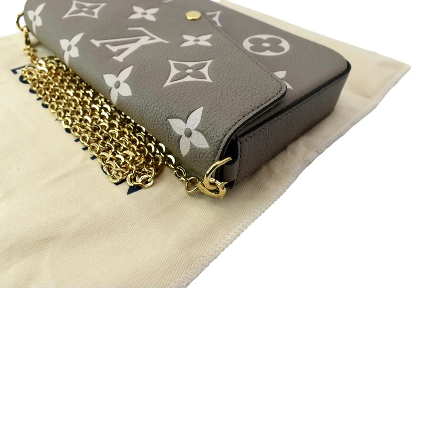 LOUIS VUITTON Felicie Pochette Monogram Empreinte Crossbody Bag Bicolor