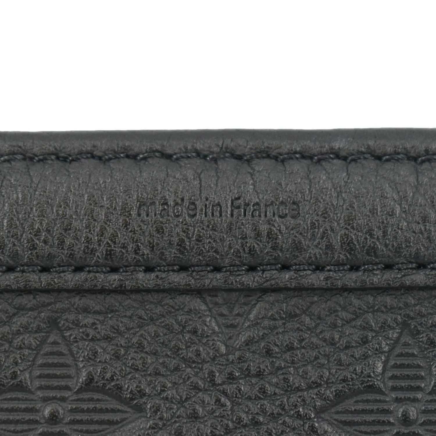 LOUIS VUITTON Gaston Wearable Monogram Shadow Leather Wallet Crossbody Bag Black