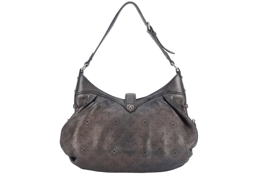 LOUIS VUITTON MAHINA BAG METALLIC BRONZE LEATHER SILVER HARDWARE NO DUST COVER