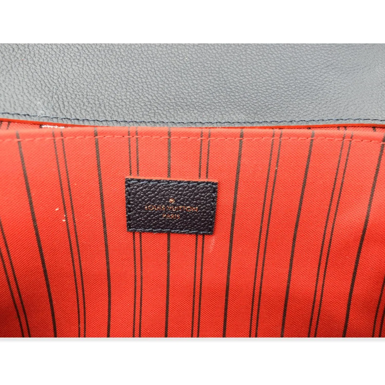 LOUIS VUITTON Metis Pochette Empreinte Leather Crossbody Bag Blue