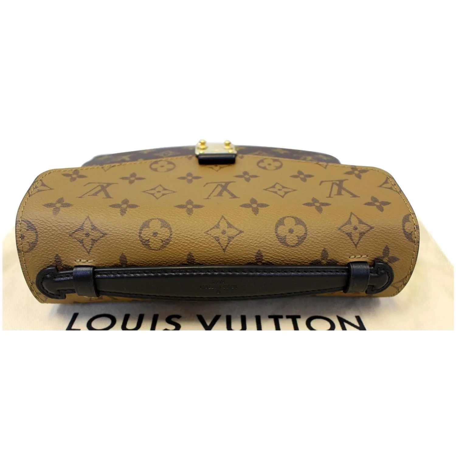 LOUIS VUITTON Metis Pochette Reverse Monogram Canvas Crossbody Bag Brown