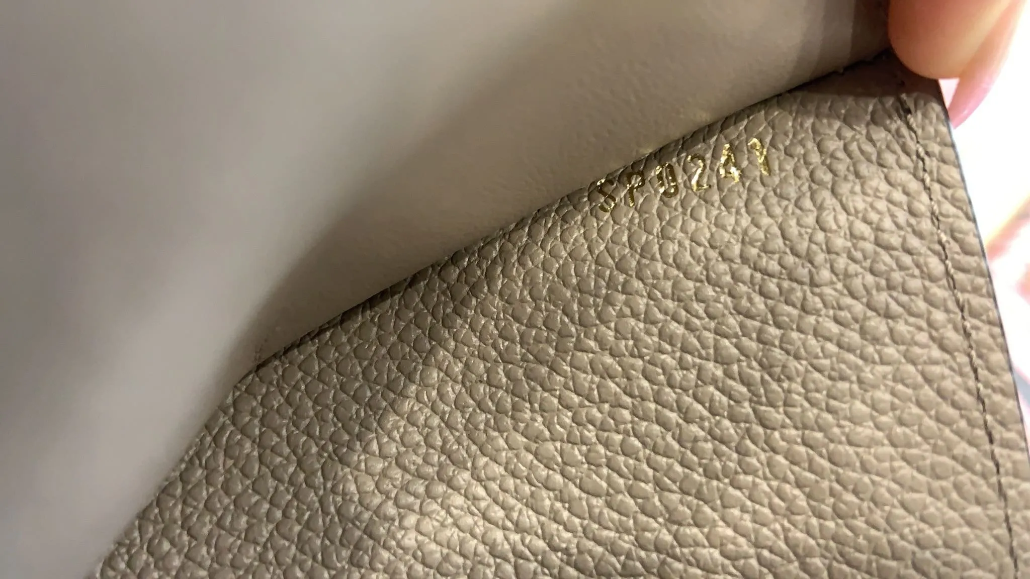LOUIS VUITTON Monogram Empreinte Zoe Compact Wallet Tourterelle Gray
