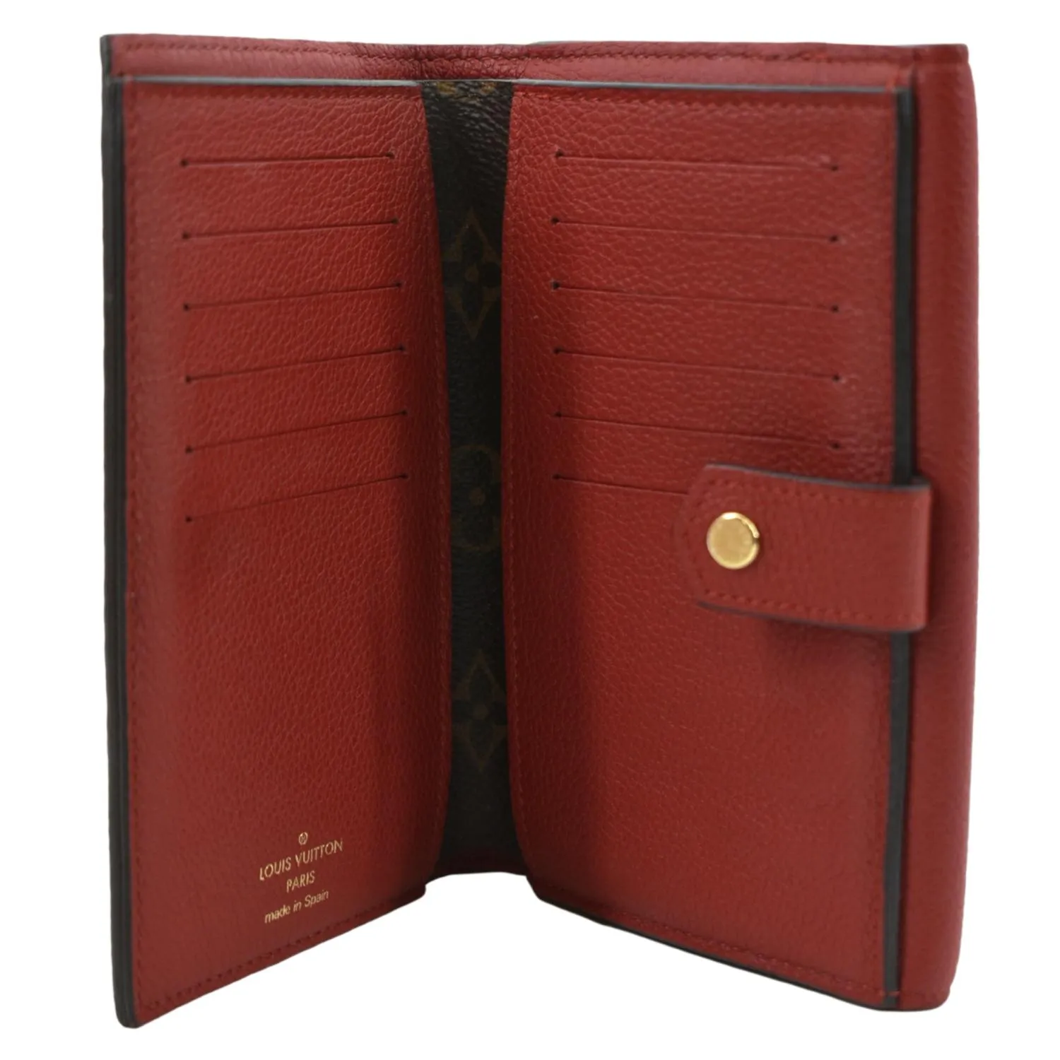 LOUIS VUITTON Pallas Compact Monogram Canvas Wallet Cerise