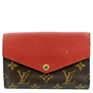 LOUIS VUITTON Pallas Compact Monogram Canvas Wallet Cerise
