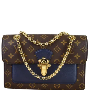LOUIS VUITTON Victoire Monogram Canvas Crossbody Bag Navy