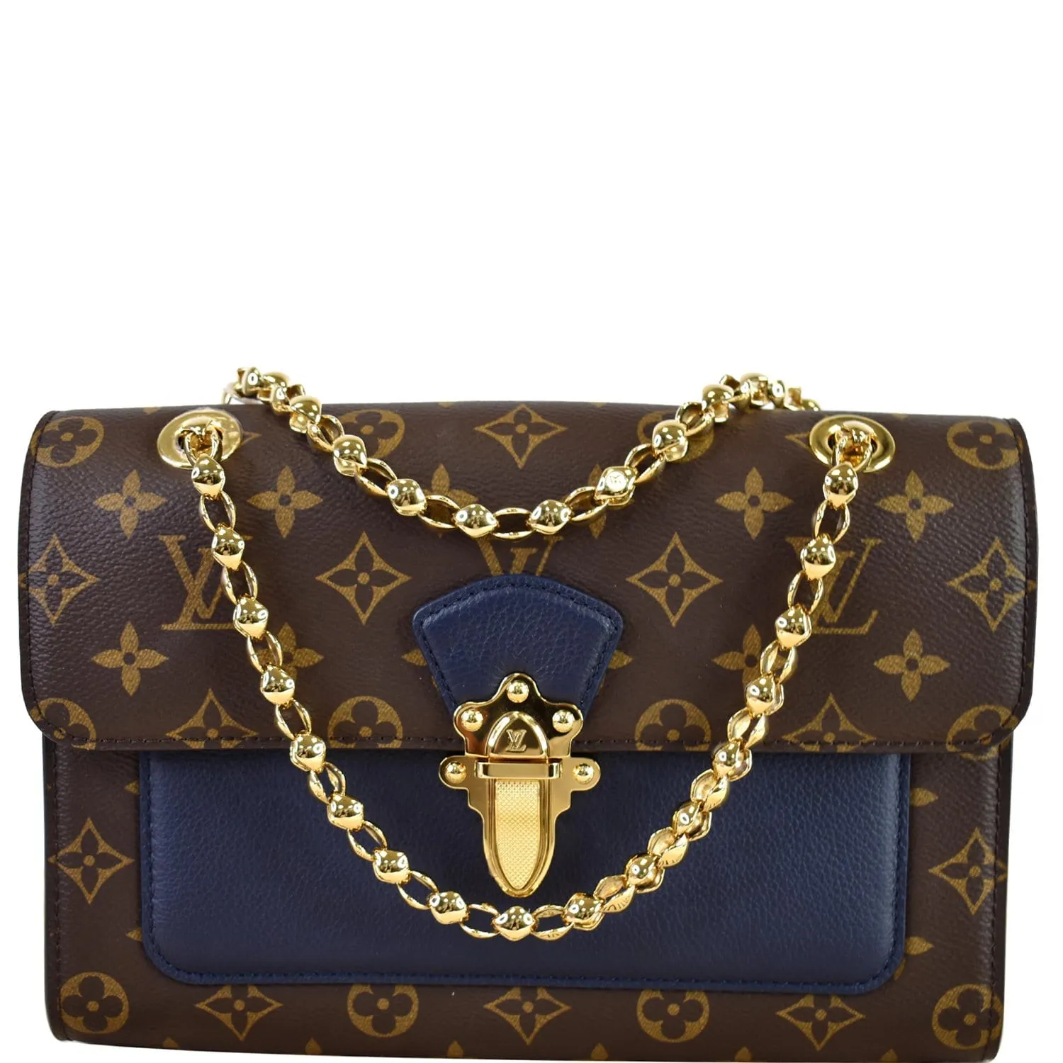 LOUIS VUITTON Victoire Monogram Canvas Crossbody Bag Navy