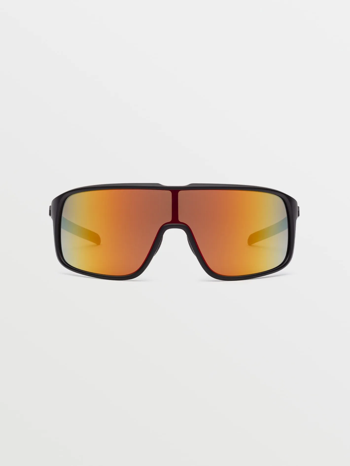 Macho Matte Black Sunglasses (Gray Red Lens) - GRAY RED CHROME