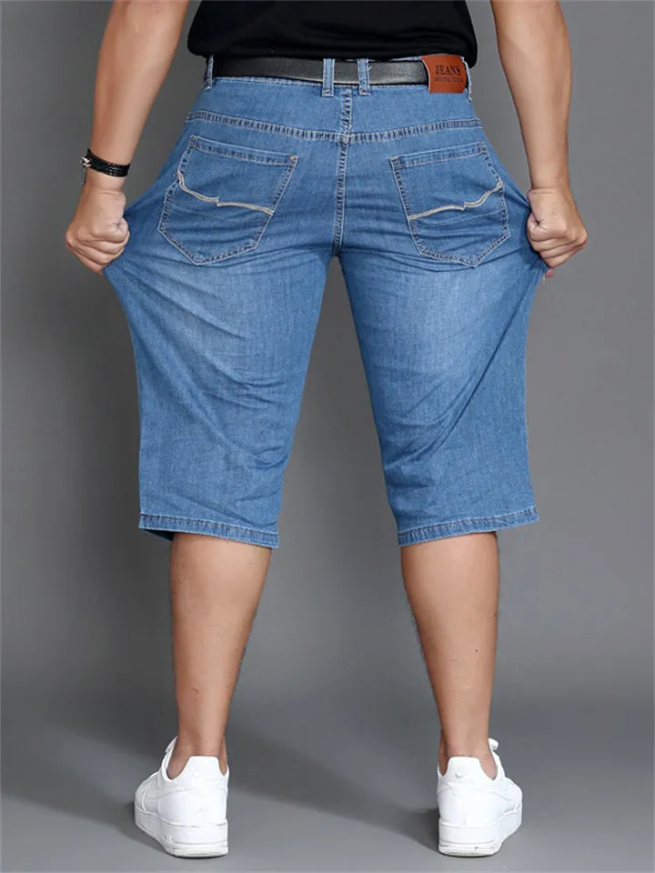 Male Summer Oversized Thin Short Denim Pants