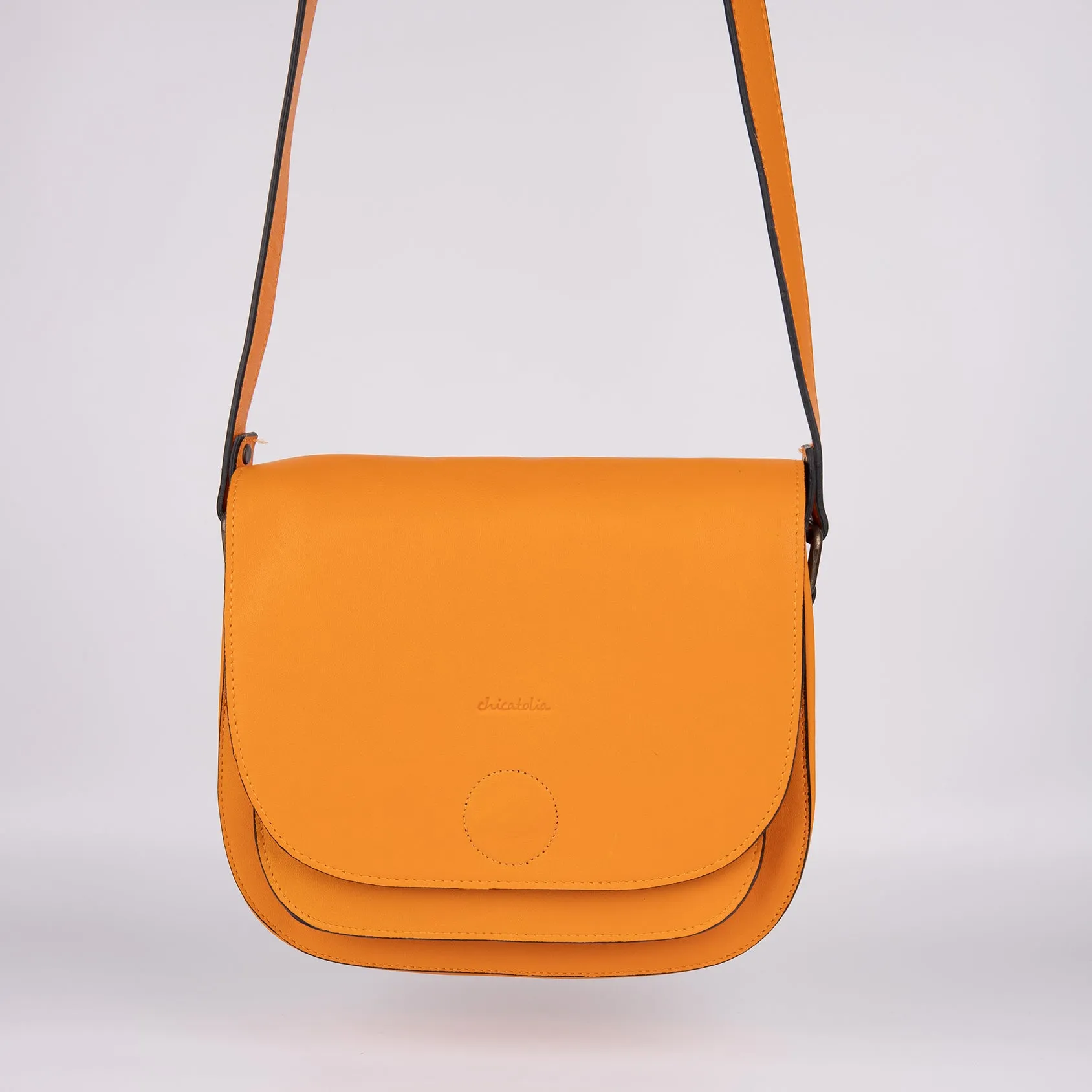 Medium-Sized Crossbody Bag - Orange