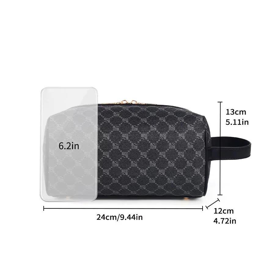 Men Clutch Bag Men Handbag Men Wristlet Bag Men Toiletry Bag Large Capacity Waterproof Lightweight Applicable to Universities Fo