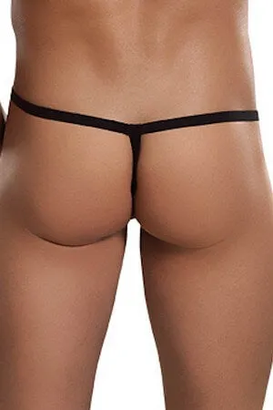 Mens Black Silk G-String