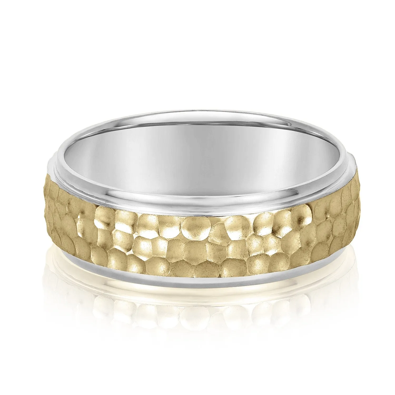 Men's Classic Hammered Step Edge Band