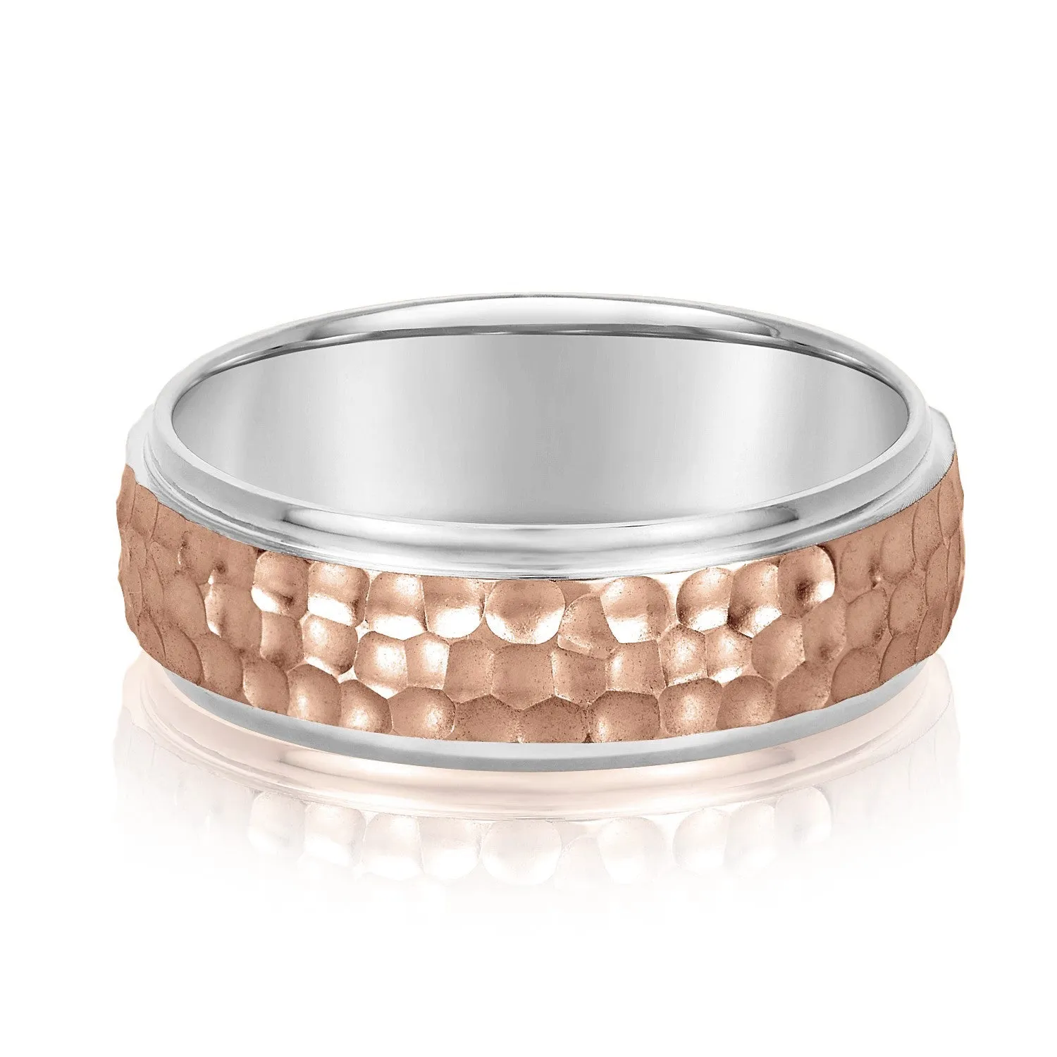 Men's Classic Hammered Step Edge Band