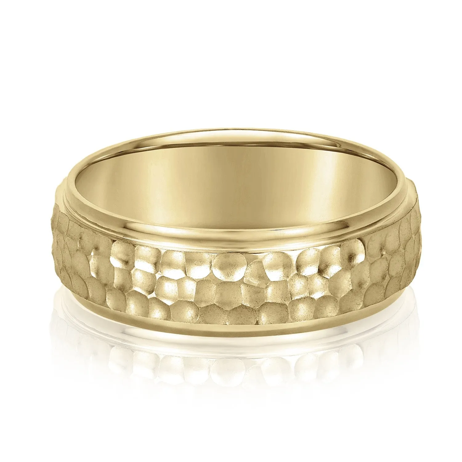 Men's Classic Hammered Step Edge Band