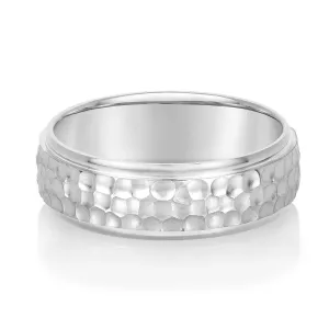 Men's Classic Hammered Step Edge Band