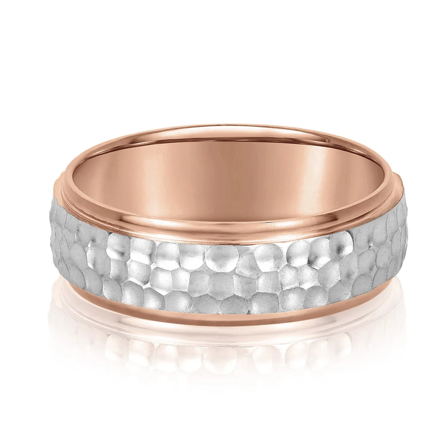 Men's Classic Hammered Step Edge Band