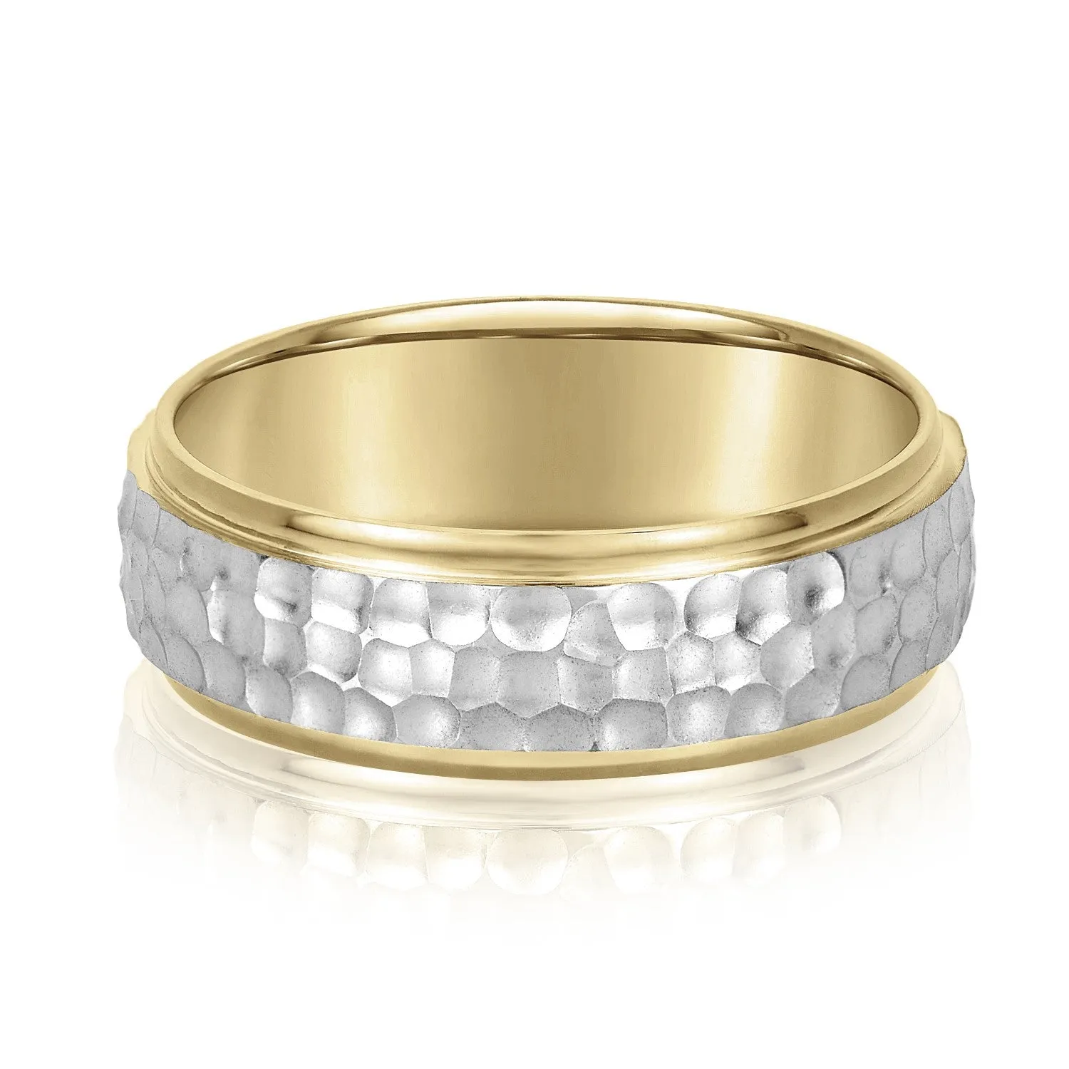 Men's Classic Hammered Step Edge Band