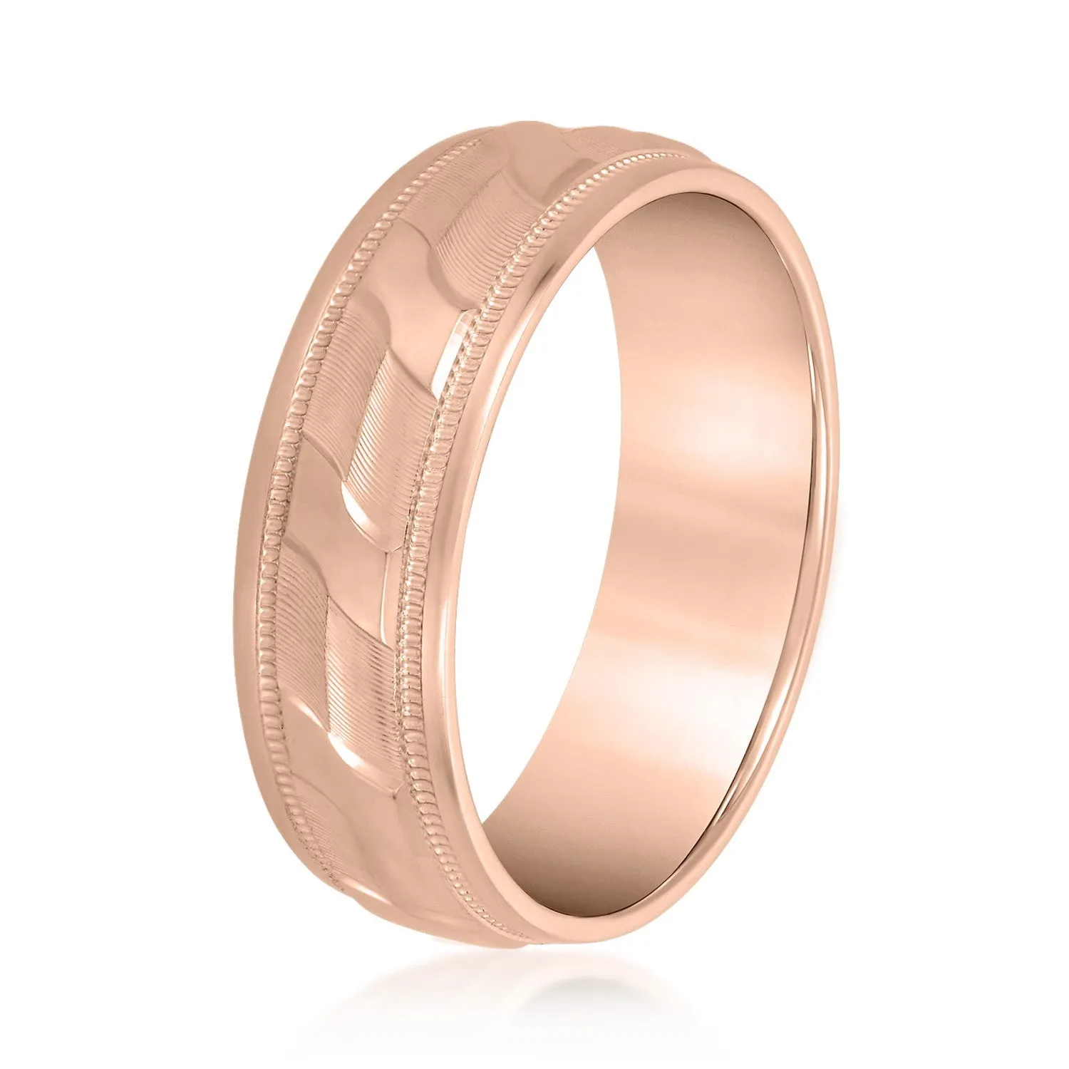Men's Diagonal Waves Design Band