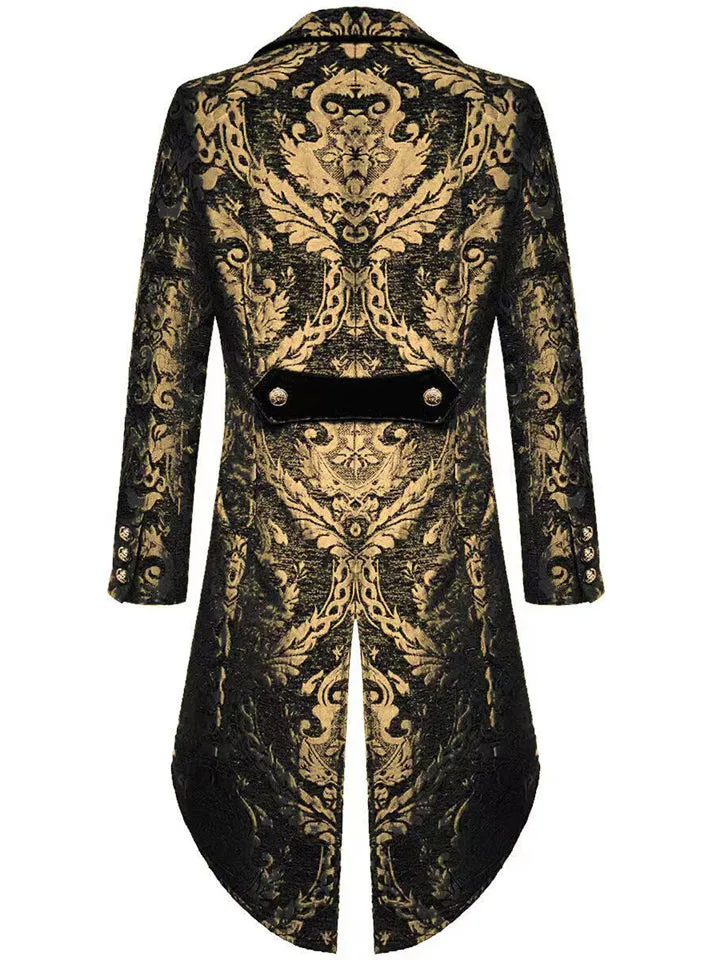 Men's Gothic Steampunk Halloween Cosplay Party Tailcoat