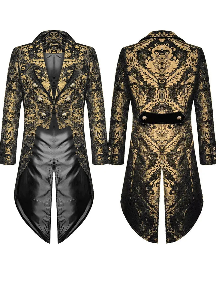 Men's Gothic Steampunk Halloween Cosplay Party Tailcoat