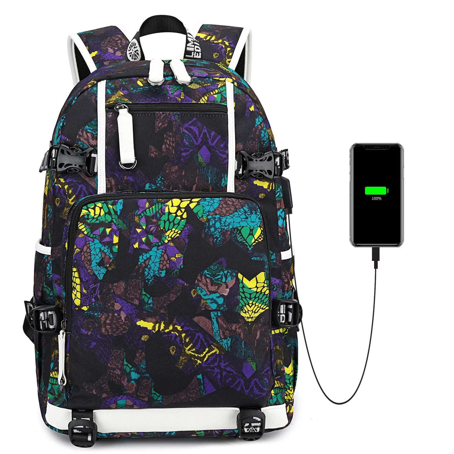 Men's High Thermal Transfer Printing Waterproof Computer Backpacks