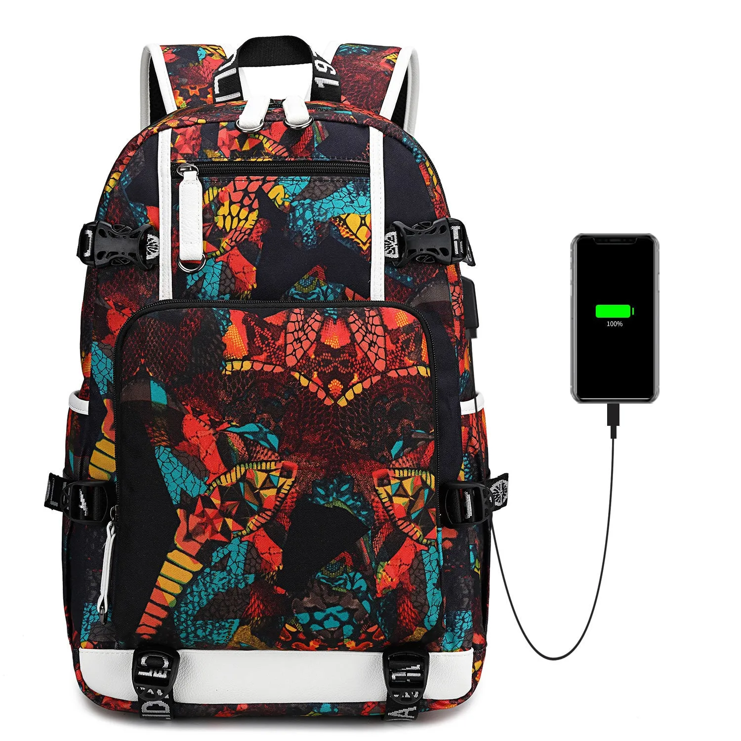 Men's High Thermal Transfer Printing Waterproof Computer Backpacks