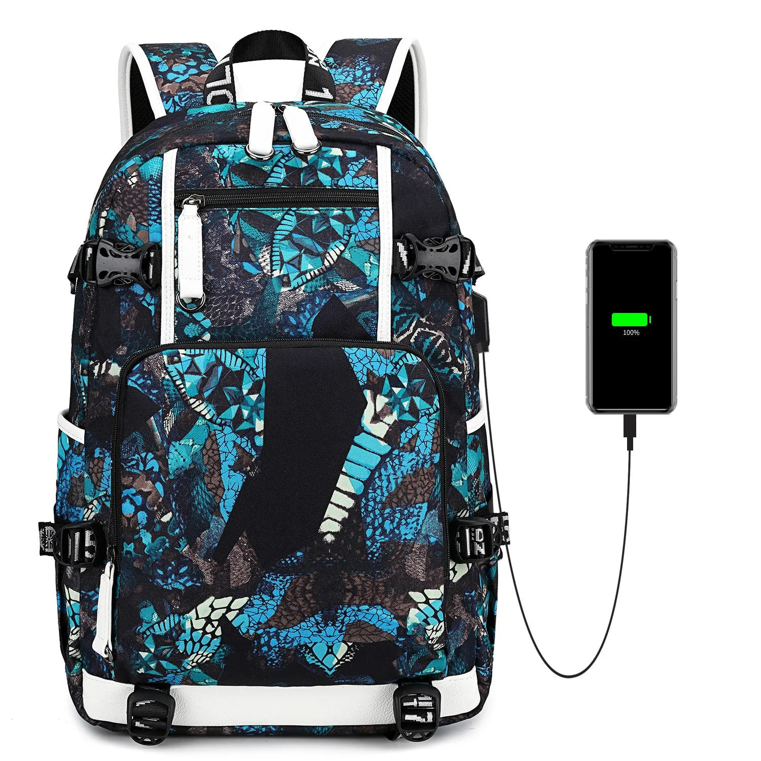 Men's High Thermal Transfer Printing Waterproof Computer Backpacks