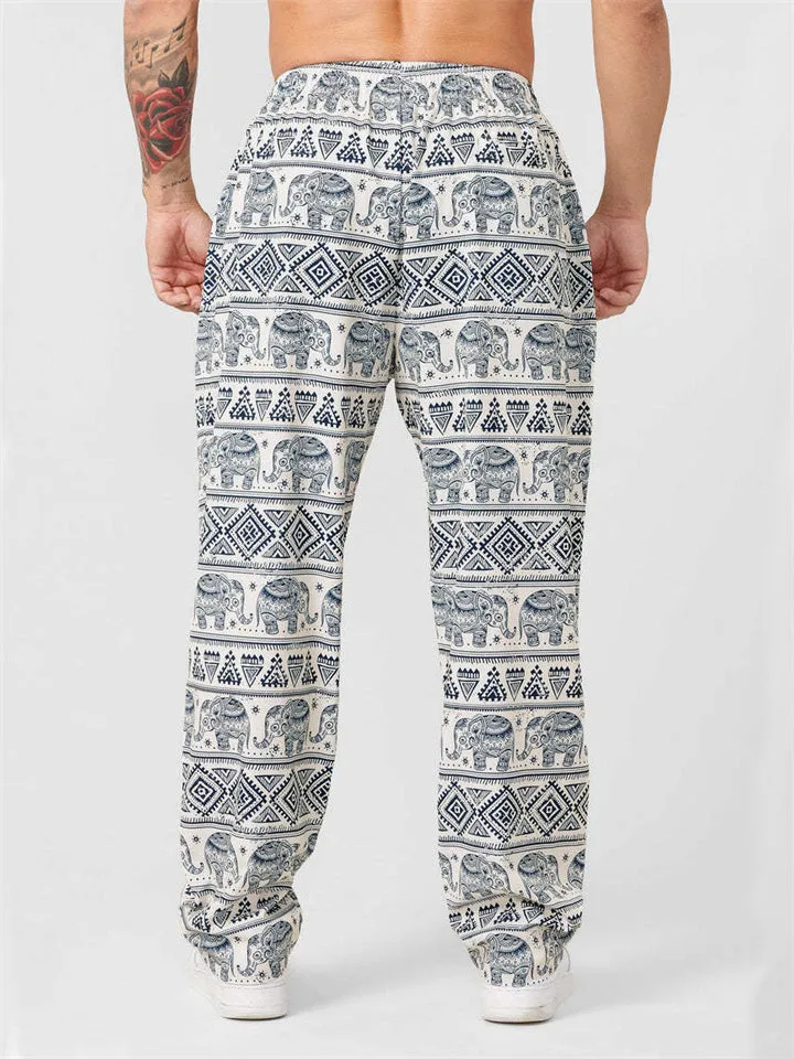 Men's Hip-Hop Digital Printed Loose Fitness Ugly Pants