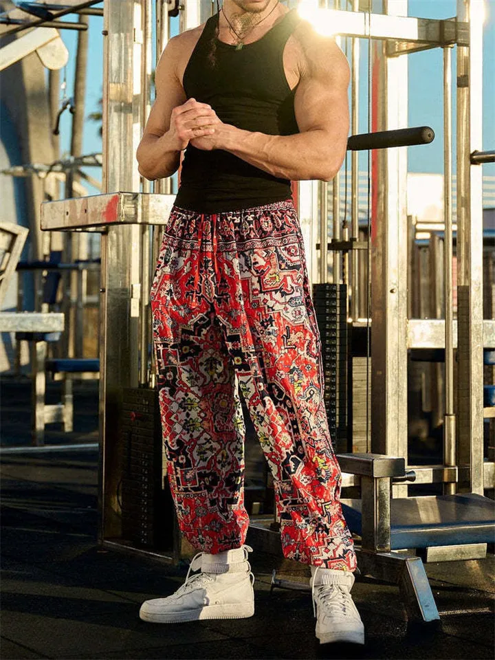 Men's Hip-Hop Digital Printed Loose Fitness Ugly Pants