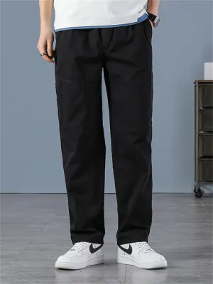 Men's Leisure Spring Autumn Straight Leg Cargo Pants