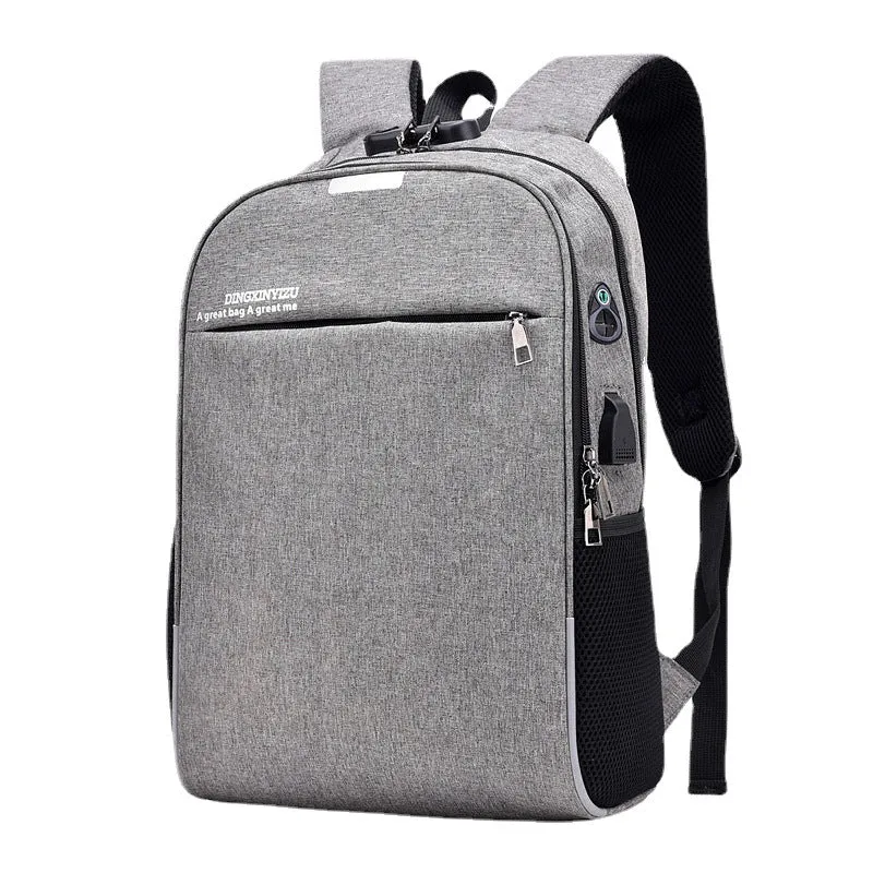 Men's Rechargeable Waterproof Business Leisure Shirt Computer Backpacks