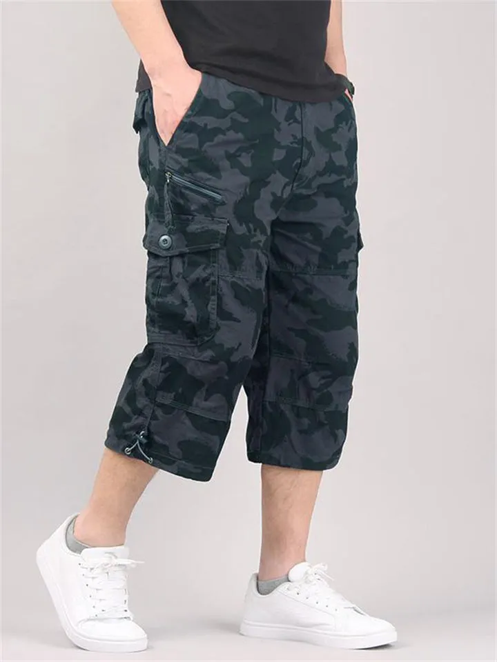 Men's Relaxed Multiple Pockets Short Cargo Trousers