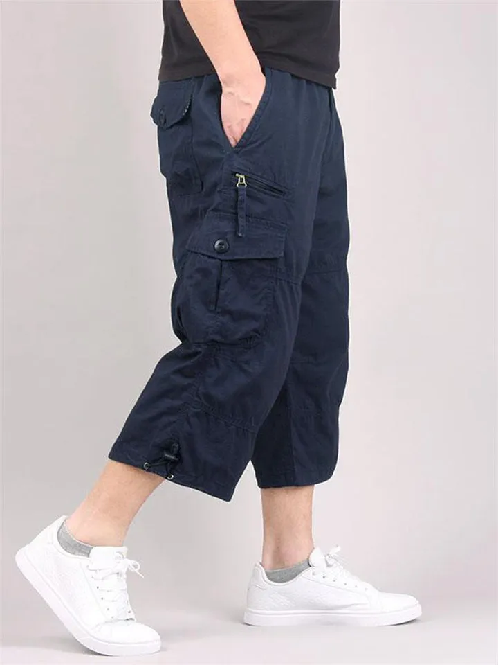 Men's Relaxed Multiple Pockets Short Cargo Trousers
