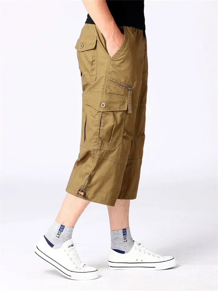 Men's Relaxed Multiple Pockets Short Cargo Trousers