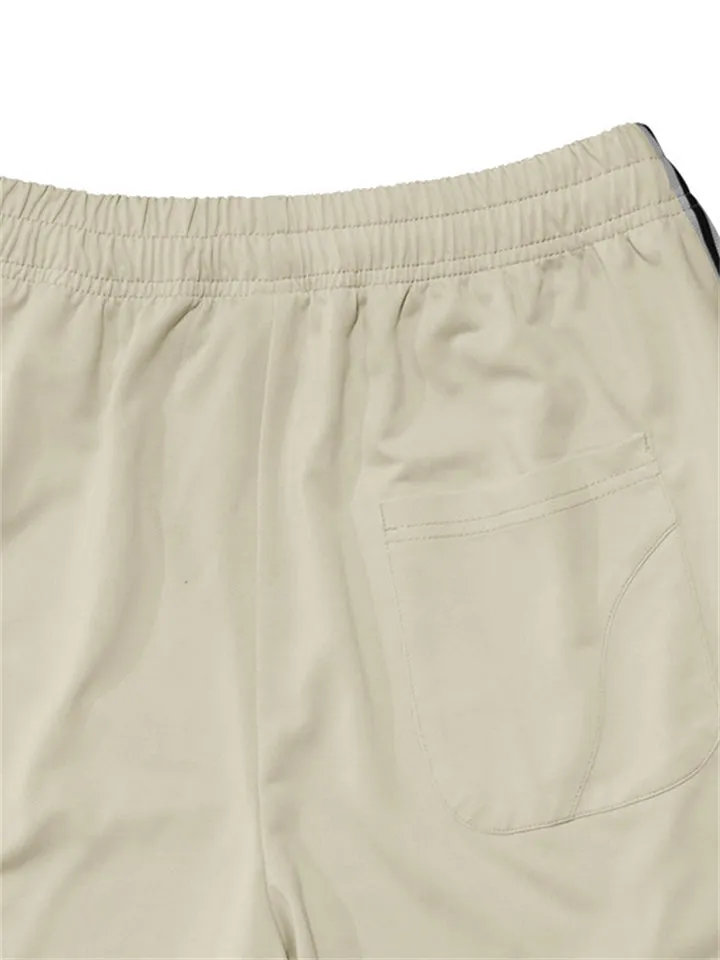 Men's Side Stripe Loose Casual Straight-Leg Pants