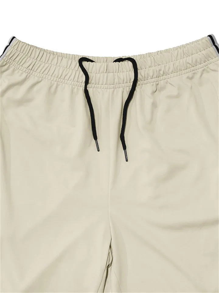 Men's Side Stripe Loose Casual Straight-Leg Pants